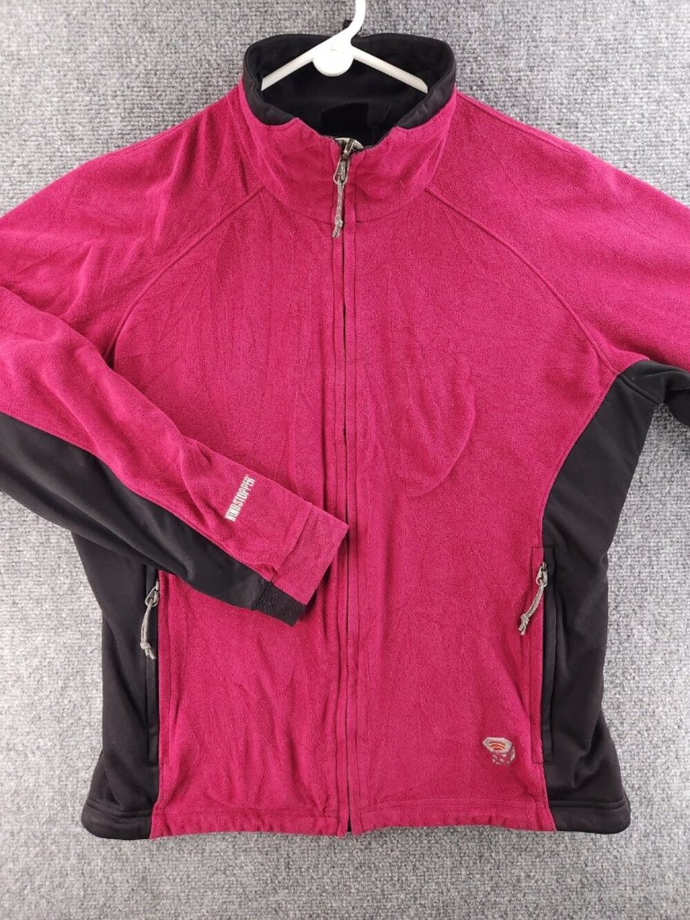 Mountain Hardwear WINDSTOPPER Fleece Polyester Womens Pink Purple Jacket Large